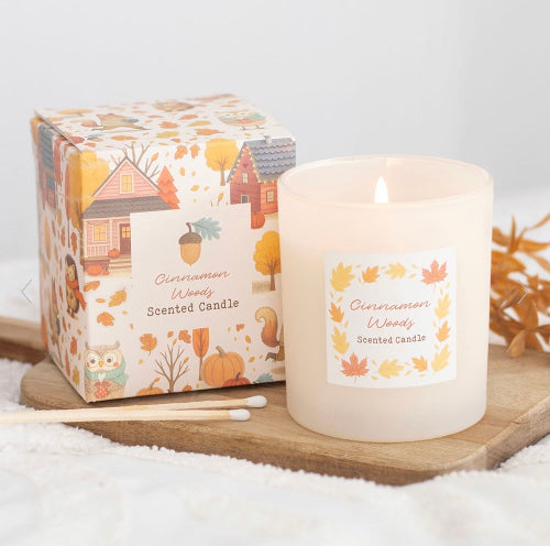 Autumn Cinnamon Woods Scented Candle - Home Fragrance