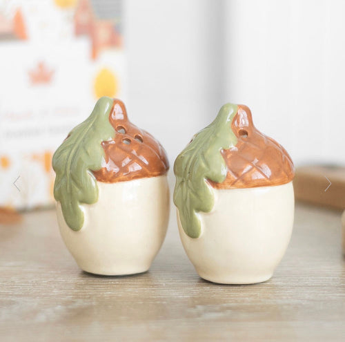 Autumn Acorn Salt and Pepper Shakers Set
