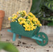 Green Resin Wheelbarrow Planter