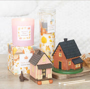 Autumn Brown House Incense Cone Burner
