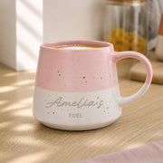 Personalised Handmade Pink Speckled Ceramic Mug - Any Message
