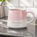 Personalised Handmade Pink Speckled Ceramic Mug - Any Message