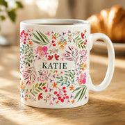 Personalised Floral Pattern Mug For Her