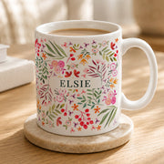 Personalised Floral Pattern Mug For Her
