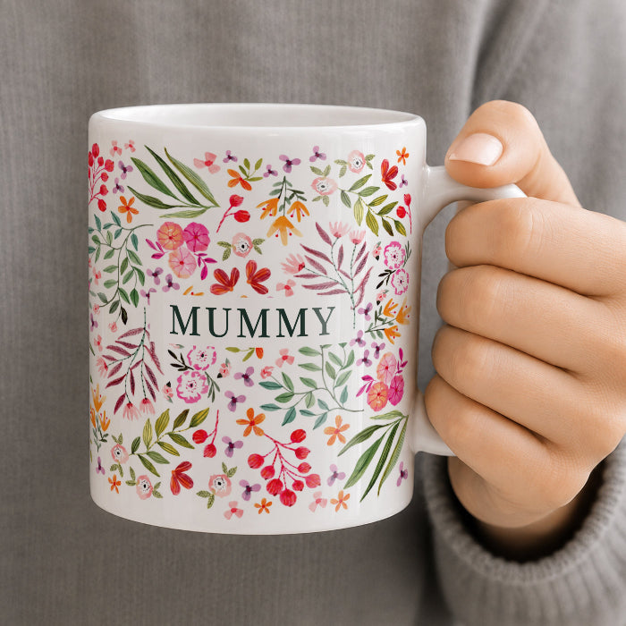 Personalised Floral Pattern Mug For Her