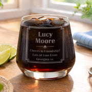 Personalised Birthday Tumbler Glass - Any Message - Gift Boxed