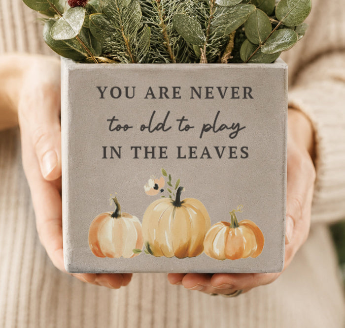 Autumn Pumpkin Plant Pot - Personalised