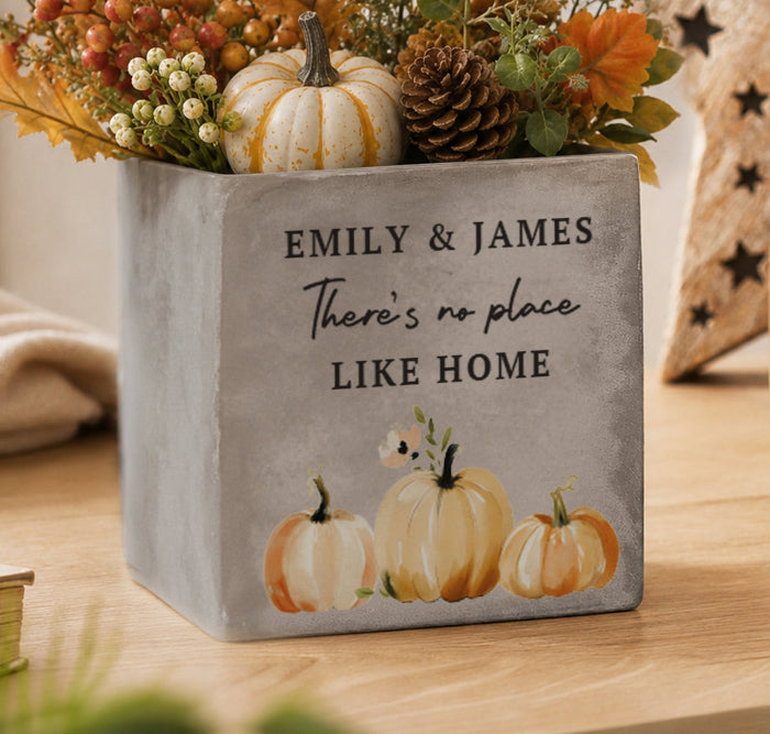 Autumn Pumpkin Plant Pot - Personalised