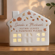 Personalised Autumnal Leaves LED House Decoration Light