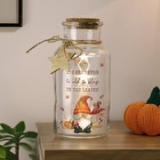 Personalised Autumn Gonk LED Light Up Jar Decoration