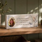 Personalised Memorial Angel Photo Upload Wooden Ornament