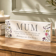 Personalised Wild Flowers Design Mum Ornament - Any Message