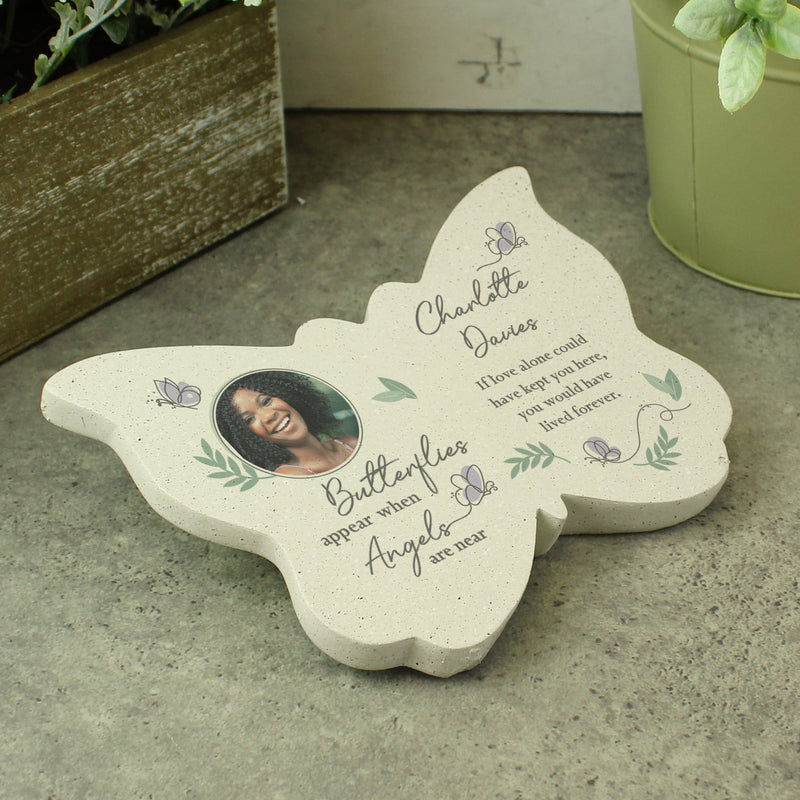 Personalised Butterflies Appear Photo Upload Memorial Butterfly Grave Ornament 