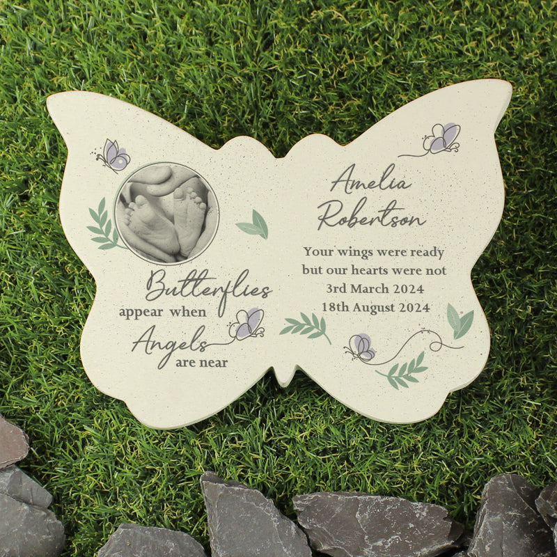Personalised Butterflies Appear Photo Upload Memorial Butterfly Grave Ornament 
