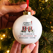 First Christmas in New Home Bauble - Water Colour House