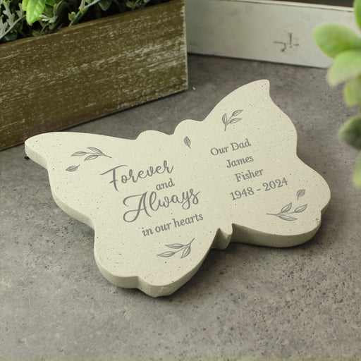 Personalised Forever and Always Butterfly Memorial Grave Ornament