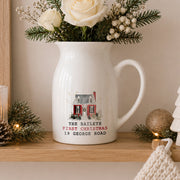 First Christmas in New Home Ceramic Jug Vase - Water Colour House