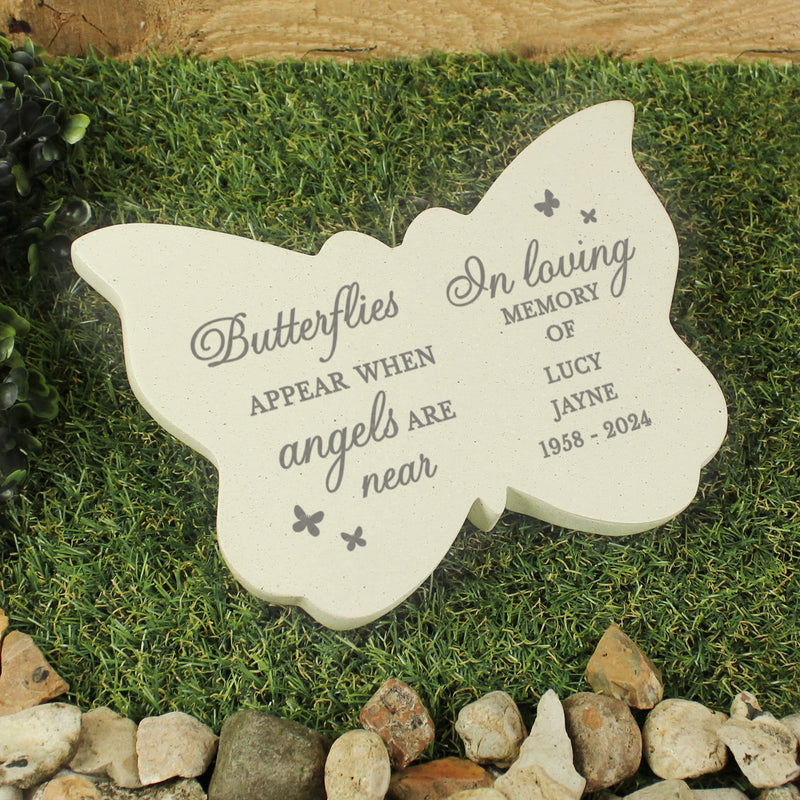 Personalised Butterflies Appear Memorial Butterfly Grave Ornament