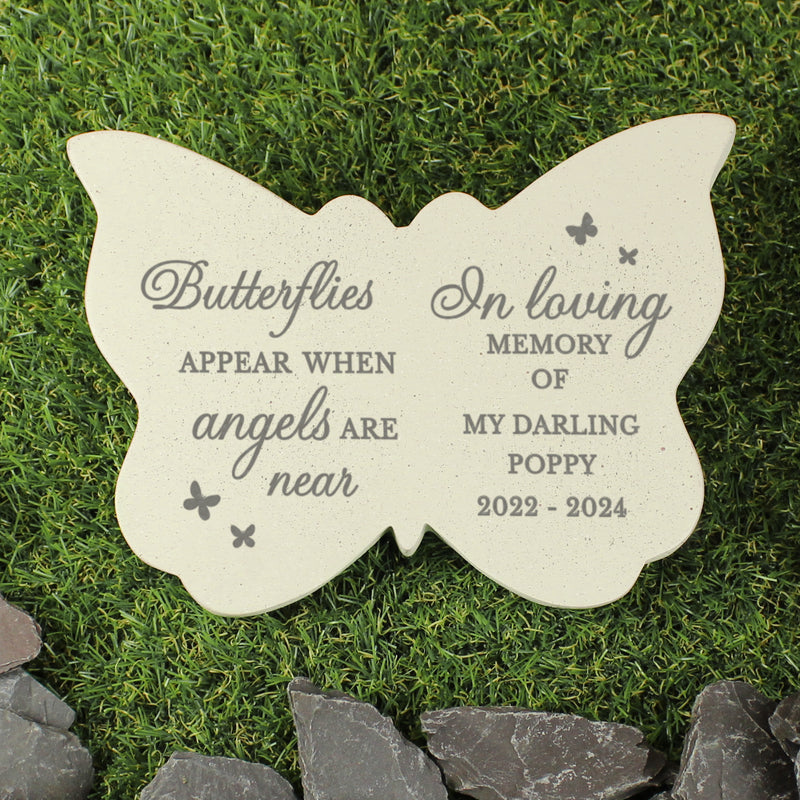 Personalised Butterflies Appear Memorial Butterfly Grave Ornament