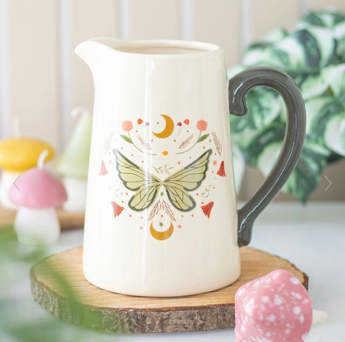 Fairy Wing Ceramic Flower Jug Vase - Gift For Her