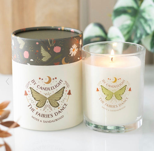 Fairy Wing Moss & Sandalwood Candle - Gift For Her