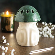 Green Mushroom Oil Burner - Home Decor