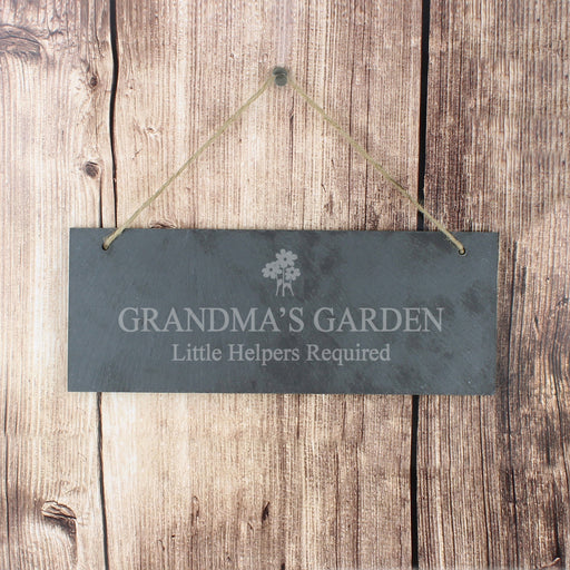 Personalised Garden Hanging Slate Sign