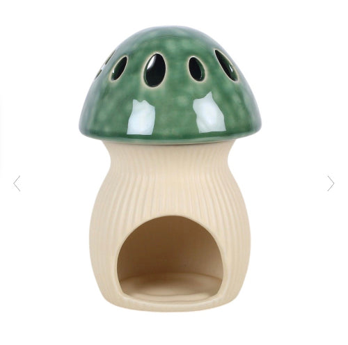 Green Mushroom Oil Burner - Home Decor