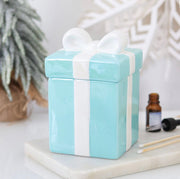 Blue Christmas Present Shaped Oil Burner