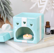 Blue Christmas Present Shaped Oil Burner