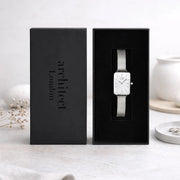 Engraved Ladies Architēct Lille Watch - Cloud Silver