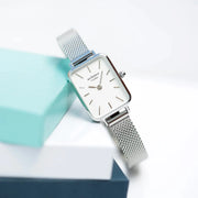 Engraved Ladies Architēct Lille Watch - Cloud Silver