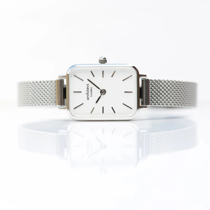Engraved Ladies Architēct Lille Watch - Cloud Silver