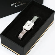Engraved Ladies Architēct Lille Watch - Cloud Silver