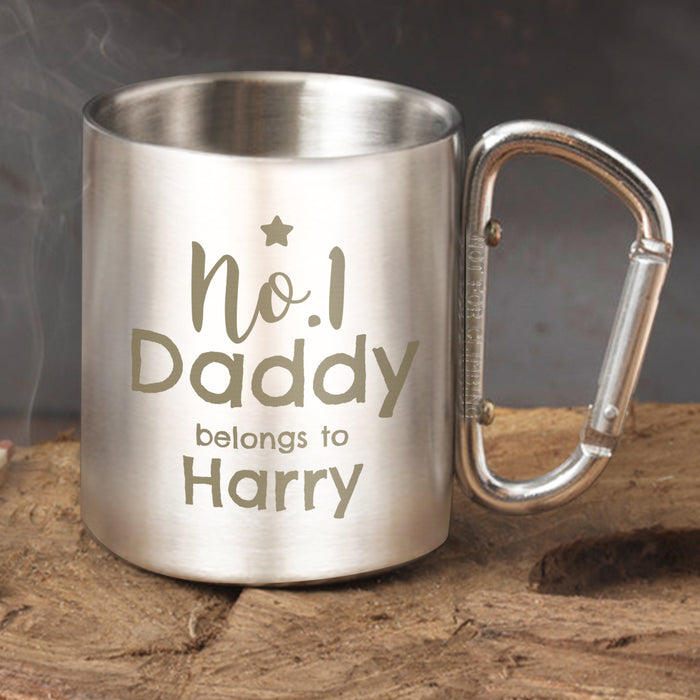 Personalised No.1 Daddy Carabiner Mug