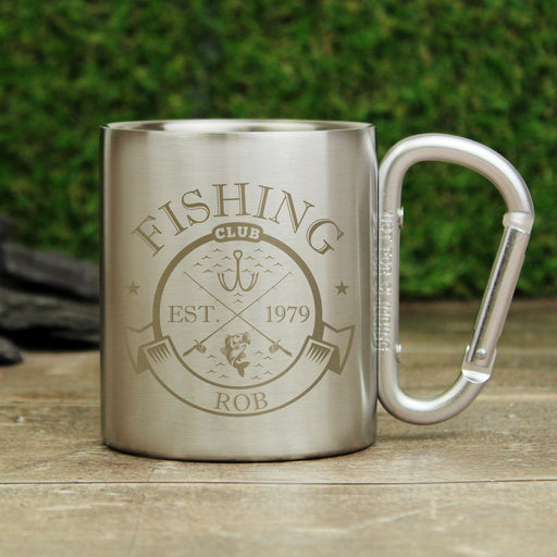 Personalised Fishing Club Carabiner Mug