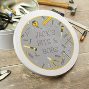 Personalised Man Stuff Bits & Bobs Storage Tin