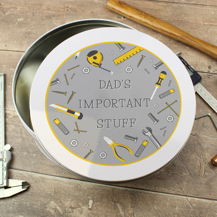 Personalised Man Stuff Bits & Bobs Storage Tin