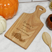 Personalised Autumn Paddle Chopping Board