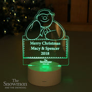 Personalised The Snowman LED Colour Changing Light Decoration