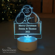 Personalised The Snowman LED Colour Changing Light Decoration