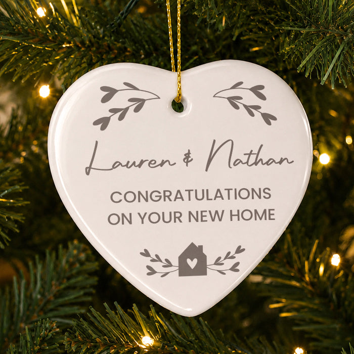 Personalised Little House New Home Bauble - Any Message