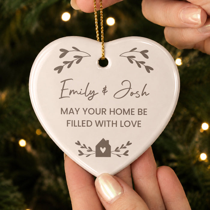 Personalised Little House New Home Bauble - Any Message