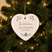 Personalised Little House New Home Bauble - Any Message