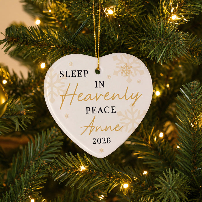 Personalised Sleep In Heavenly Peace Ceramic Memorial Decoration