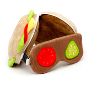 Relaxeazzz Fast Food Burger Round Plush Travel Pillow & Eye Mask
