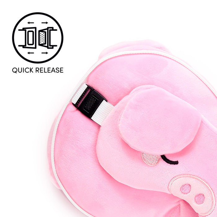 Oliver the Pig Relaxeazzz Travel Pillow & Eye Mask