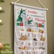 Personalised The Snowman Christmas Wishes Advent Calendar With Pockets