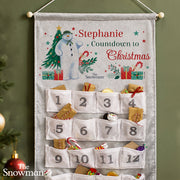Personalised The Snowman Christmas Wishes Advent Calendar With Pockets