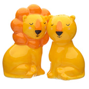 Lion Ceramic Salt & Pepper Shakers Set